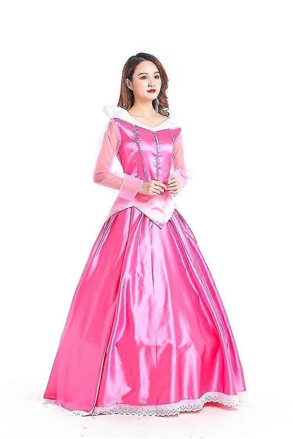 Halloween Prinsessklänning Sjöjungfru Törnrosa Prinsesskostym Vuxenkostym Törnrosa Prinsessklänning L