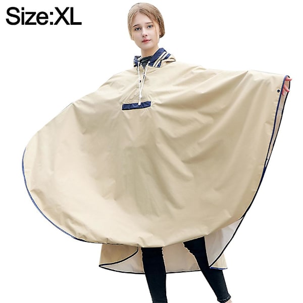 Vuxen Regnkappa Mode Regnkappa Bekväm Andningsbar Regnkappa Khaki xl