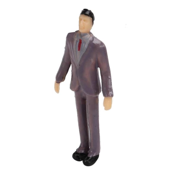 50 stk. G-skala 1:30 blandede malede modelfigurer til tog, park og gade