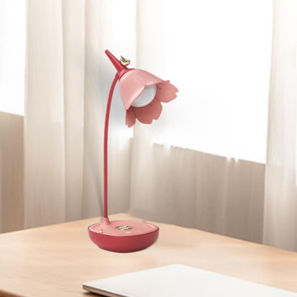 [RM]Justerbar Sød USB Genopladelig Seng Laptop Tablet Sengelampe Læsning Pink