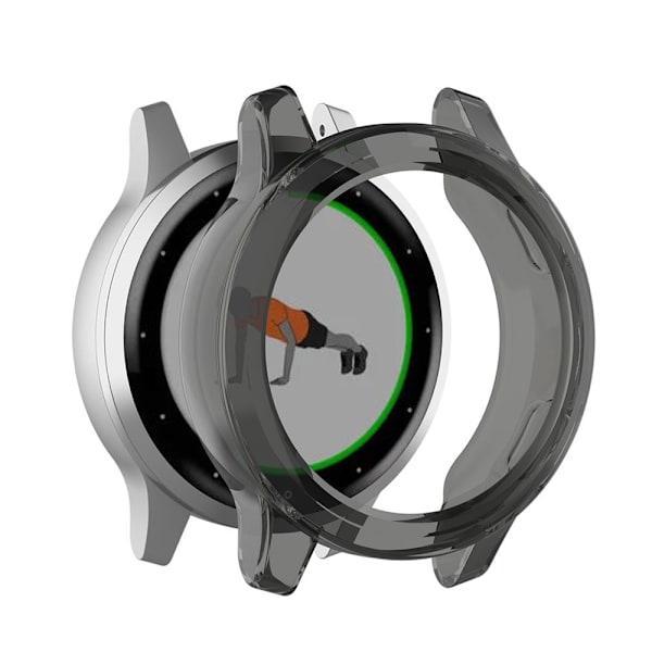 42mm Anti-kollisions TPU Smartwatch Skyddsfodral För Garmin Actives 1 Svart+1 Blå