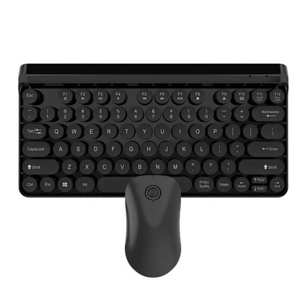 L100 2.4G Trådlöst Tangentbord Punk Key Cap Ultratunt Mus- och Tangentbordsset Svart