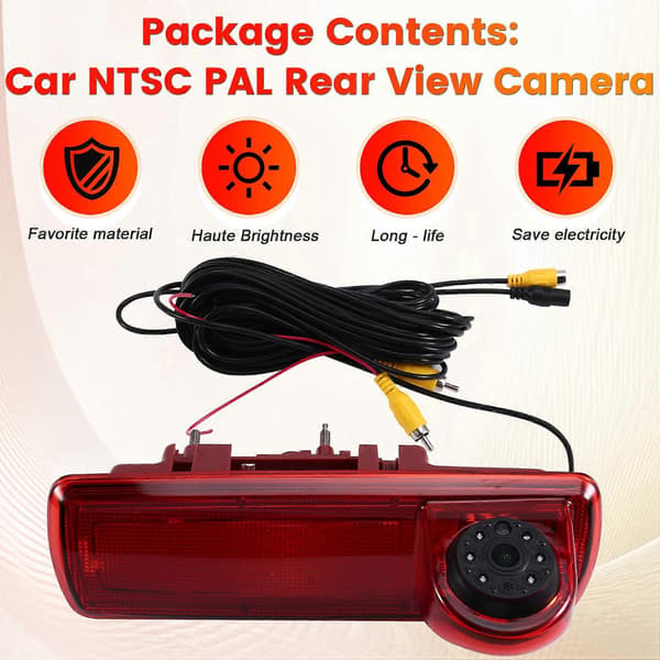 Bil NTSC PAL ryggekamera ryggeassistentkamera for Opel Vivaro 2014 Renault Trafic 3