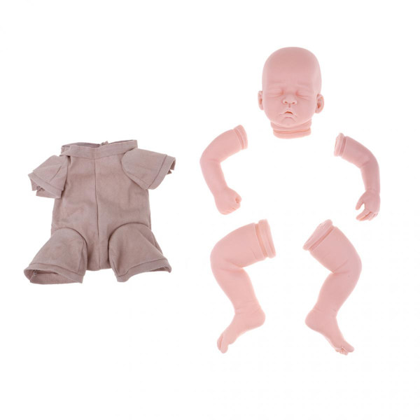 20 Tum Reborn Docka Tillbehör, Silikon Huvud, Armar och Ben och Tyg Kläder Barnleksak
