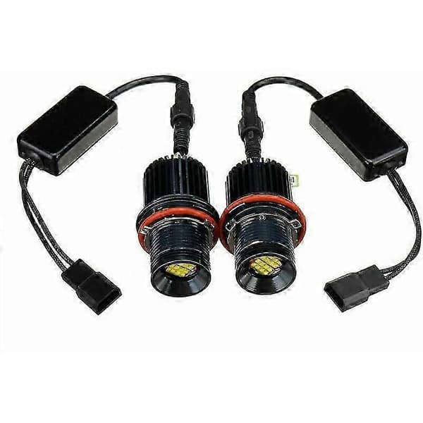 2x hvide 80w led angel eyes halo ring markørpære til bmw e39 e60 e53 [MI]