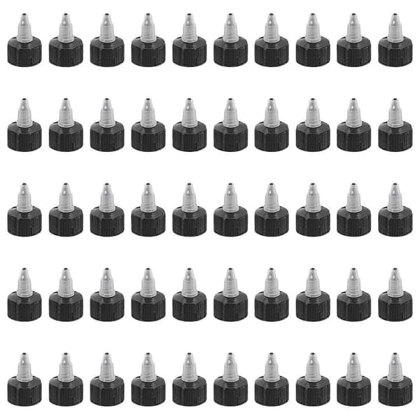 Vridbara flasklock, 100 st 24-410 ersättningslock för klämflaskor för vattenlimdispenseringsflaskor Dispenseringslock Black