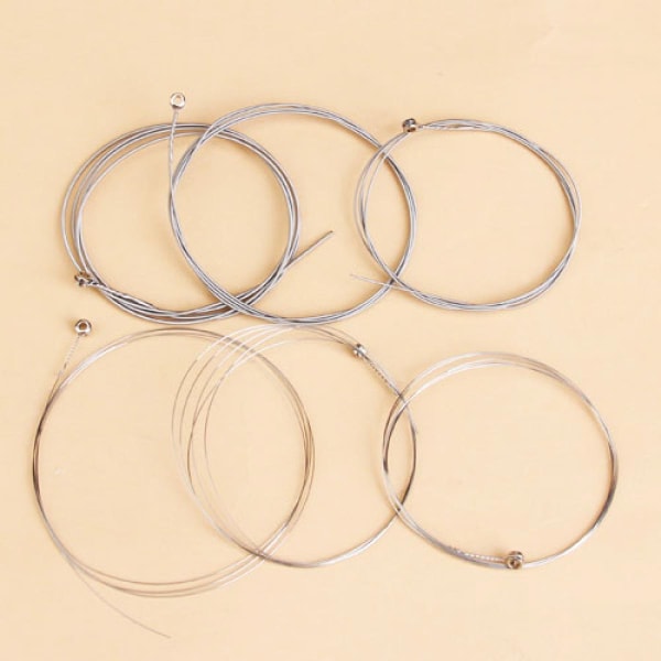 Set med 6 150XL Gauge 0.009 tums stålsträngar för elgitarr