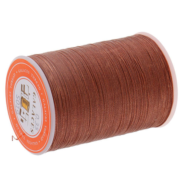 Rund Polyester Vaxtråd 0.35mm Sömnad DIY Hantverk Brun
