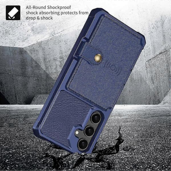 ZM03 Samsung A55 5G -kotelo lompakolla ja magneettisella autotelineellä Multicolor Style D