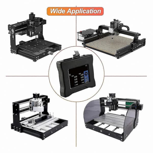 2,8 tommer touchscreen offline router-controller-modul, GRBL-kompatibelt kontrolsystem til CNC-maskiner black