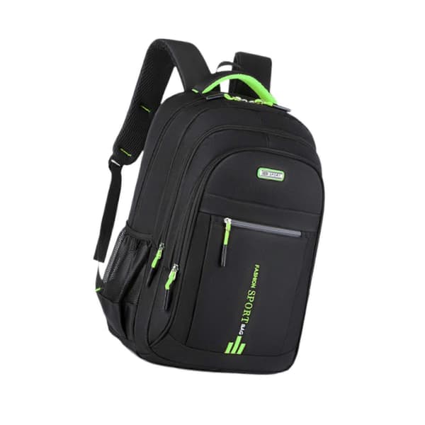 Laptop Rygsæk Nylon Multifunktionel Daypack til Vandring College Udendørs Sport Green