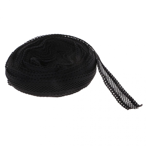 5 yards 18 mm elastiskt elastiskt spetsband DIY-sömnadssömnad svart