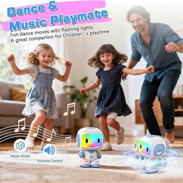 [RM]Intelligent fjernkontrollrobotleke for barn, interaktiv opptak, LED-lys, musikk, dans, programmerbar robot