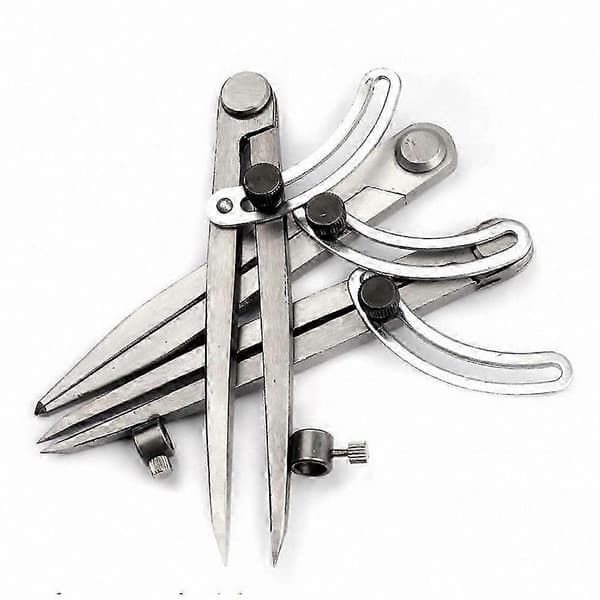 Säädettävä 100 mm siivekäs mittakompassi puuntyöstöön Silver