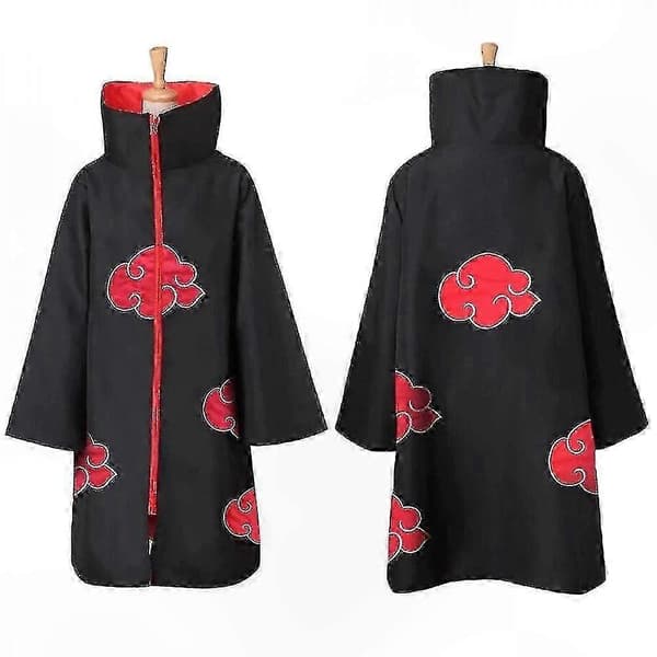 [RM]Anime Cosplay Kostumesæt Kappe Robe til Halloween Akatsuki Tema Itachi Stil Cloak M