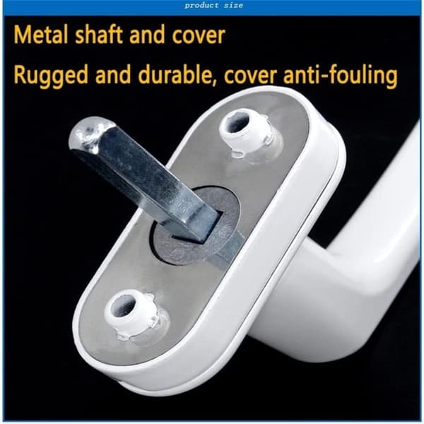 [RM]Window Handle, 2 Pcs Window Handles, Hole Distance 43mm Window Lock for Plastic Steel Window White Door Handle