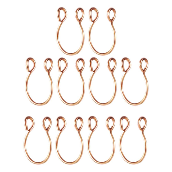 10 Stycken Falska Näsringar Båge Clip On Icke Piercade Falska Smycken Roséguld