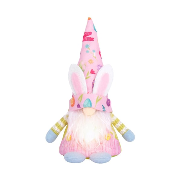 Påskdag Ljusslinga Docka Hänge Hem Högtid Dvärgprydnad Docka Högtidsprydnad Påskdocka Ornament Högtidsfönsterdekoration Tomte Pink