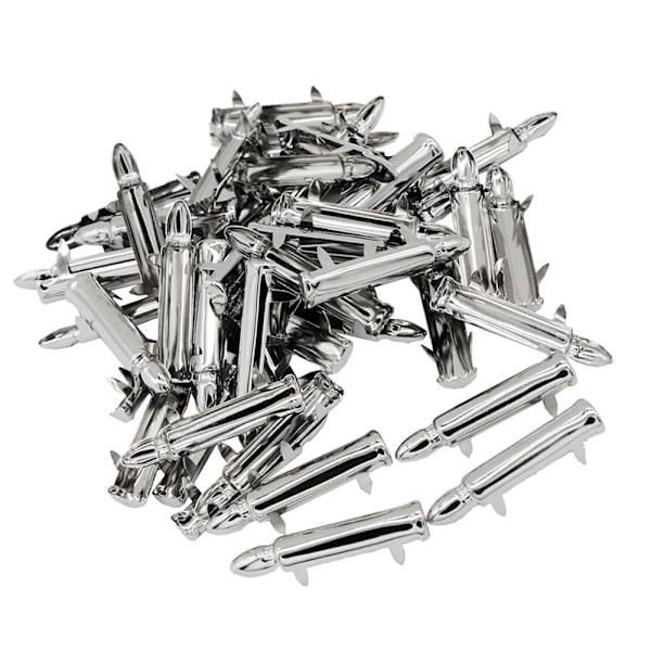 50 st Legeringskulformade Nitar Spik Dubbar Fläckar för DIY Bälten Väskor Silver