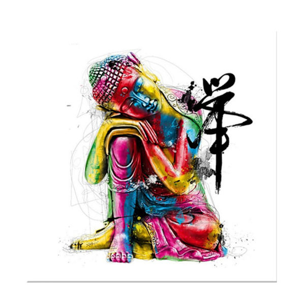 Canvasmålning Tryckt Bild Affisch Konst Heminredning Färg Buddha s