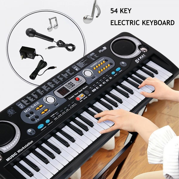 61 Tangenter Digitalt Musikkeyboard Elektronisk Keyboard Elpiano för Hemmabar Scen Semesterfest