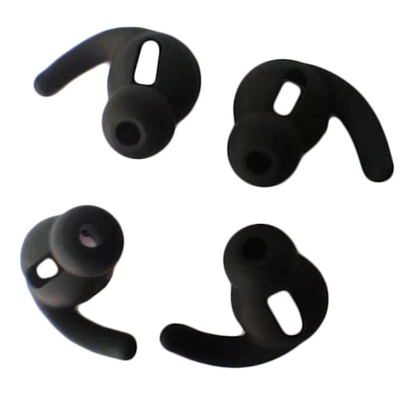 Silikon Hörlurstips + Öronproppar + Fodral För Airpods Svart