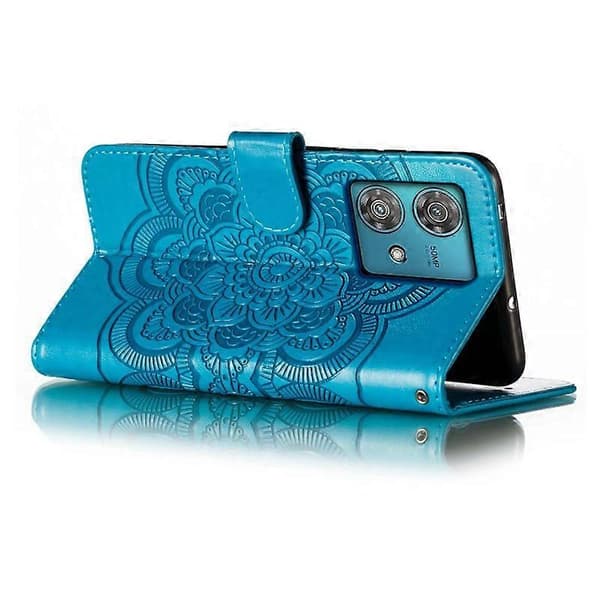 Läderfodral för Motorola Edge 40 Neo Blue