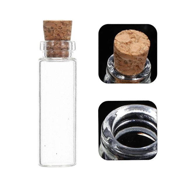 [RM]Mini glasönskeflaskor för förvaring 24 st med korklock Transparent