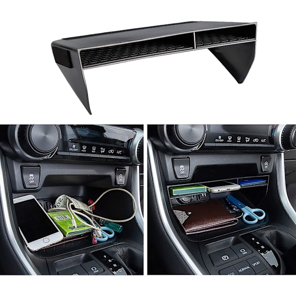 Mittkonsol Organizer Kompatibel Med Toyota Rav4 2021 2020 2019, ABS Material Insats Fack Växelspak Sekundär Förvaringslåda - Uppgraderad Design