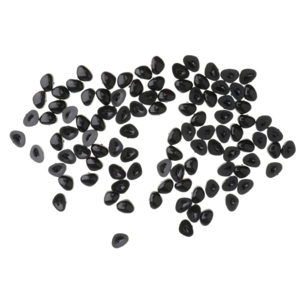 100 st plast triangel säkerhetsdocknäsor för teddybjörn djurleksak 10x11mm