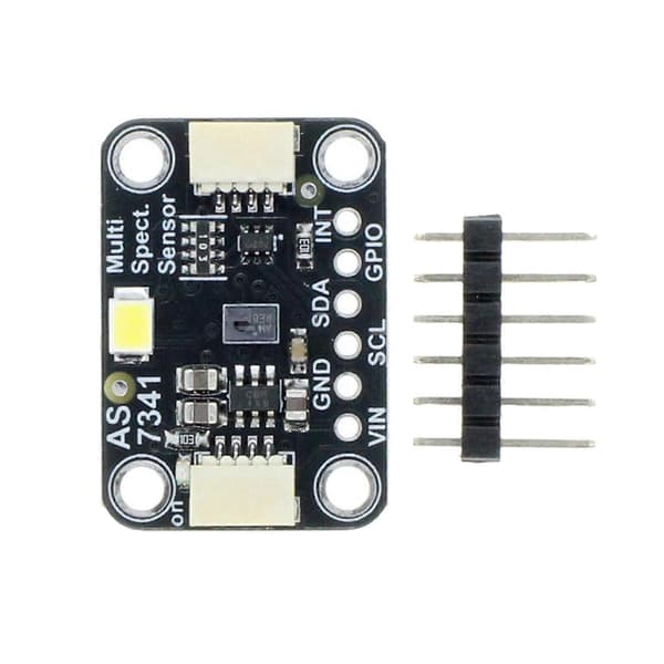 2X AS7341 11-kanals spektralsensormodul Lysfarvesensor Splitterkort Farvemåling Detektion Black