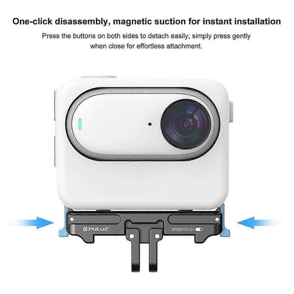Plastikkameradock til GO3 Thumb Camera Magnetisk Quick Release Base Stand Sports Camera Tilbehør