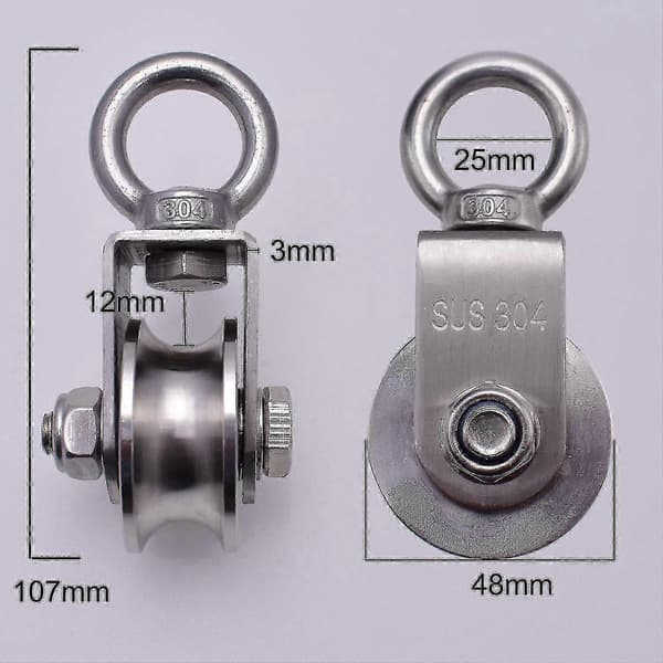 [RM]Nostopyörä 500 kg 2 laakerilla, vaijeripyörä, 48 mm pyörä