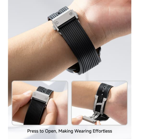 Premium silikonrem til Samsung Galaxy Watch 7 47mm Ultra Sort Black 50