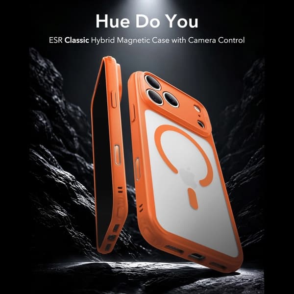 ESR Mobilskal til iPhone 17 Pro /18 Pro Magsafe Classic Hybrid - Frosted Orange 50