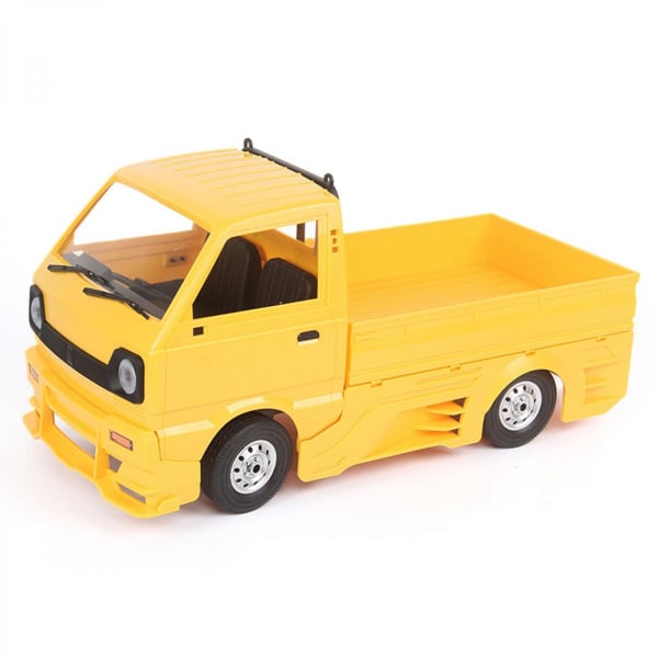 WPL D12 1:10 2WD RC Bil Drift Klättring Lastbil Crawler Gul 2 Batterier