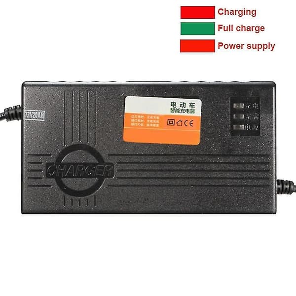 72V 20Ah Oplader til Motorcykelbatteri med 6 LED-display til Scooter, Hjul, Blybatteri, Elcykel