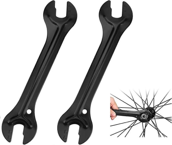 Set med 2 cykelnavnycklar, 20*4cm, svart, metallmaterial