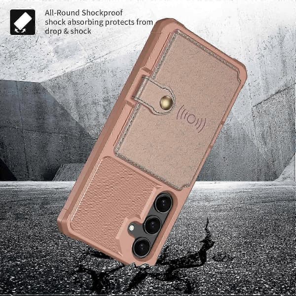 ZM03 Samsung A55 5G -kotelo lompakolla ja magneettisella autotelineellä Multicolor Style B