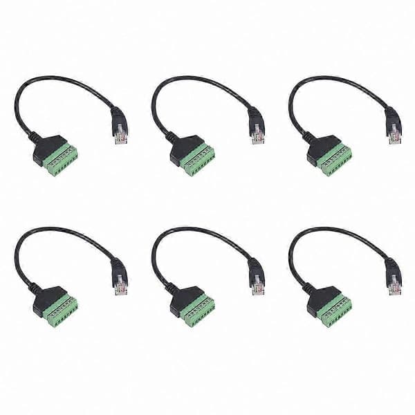 RJ45 hann til 8-pinners Ethernet-forlengelseskabel for Cat5/6/7 nettverk AV