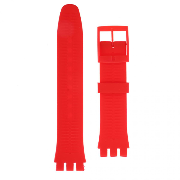 19mm Silikon Gummi Klockarmband Vattentätt Rött