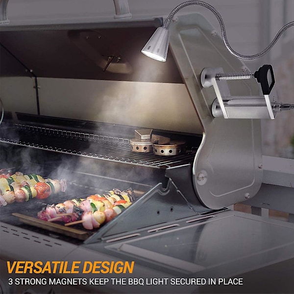 Grilllampa med 12 LED-lampor, Flexibel Svanhals