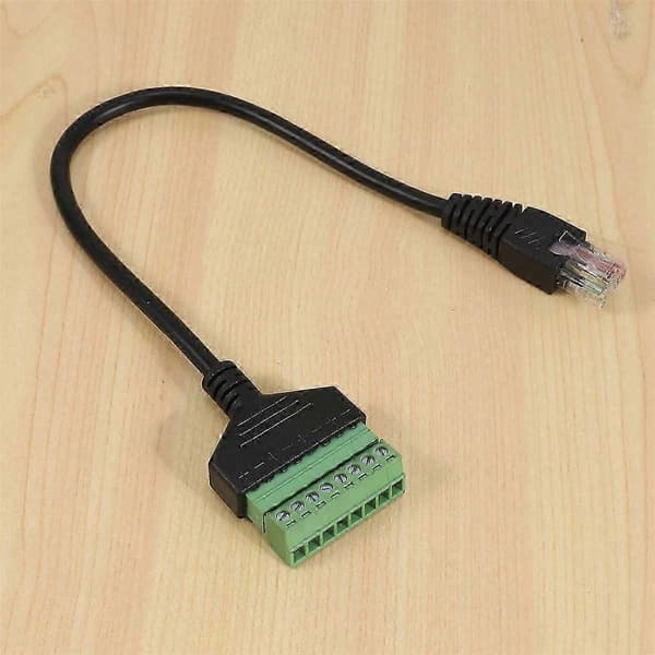 RJ45 han til 8-benet Ethernet forlængerkabel til Cat5/6/7 netværk AV