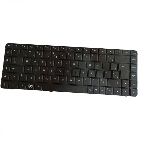 Ultratunt trådlöst tangentbord, brasiliansk layout, tyst USB ergonomiskt tangentbord, för bärbar dator, stationär, Windows, svart