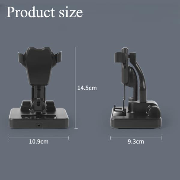 Automatic Swivel Phone Holder with Silent Shaker and Pedometer Black