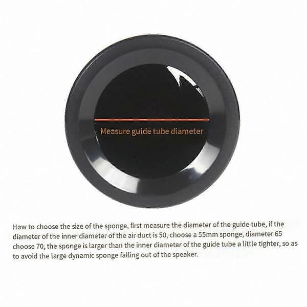2-pak højttalerportpropper, 53x50 mm basrefleksrørindsatser til woofer-udluftningsfasekontrol Black