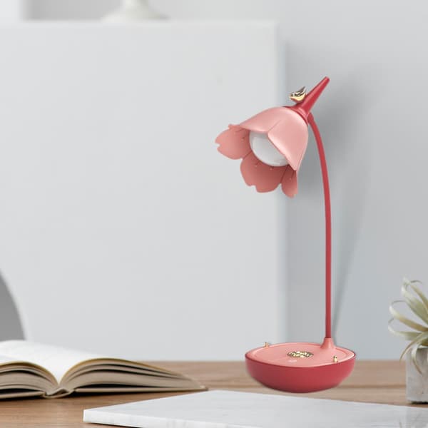 [RM]Justerbar Sød USB Genopladelig Seng Laptop Tablet Sengelampe Læsning Pink