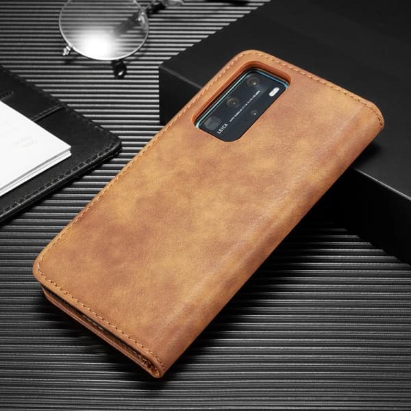 [RM](For Huawei P30) DG.MING Leather Phone Case: Two-in-one magn grå