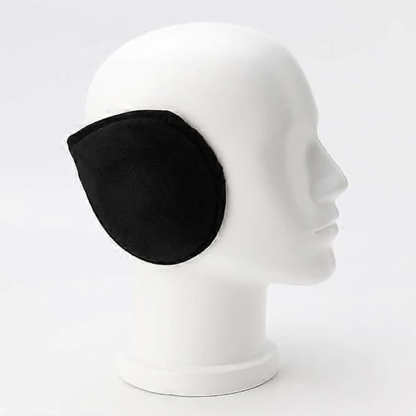 Ørevarmere til mænd og kvinder - Klassiske unisex vintervarme ørevarmere, 14*12*3.5cm, sort, stofmateriale
