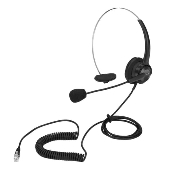 Komfortable høretelefonheadsets med støjreducerende mikrofon til bordtelefon